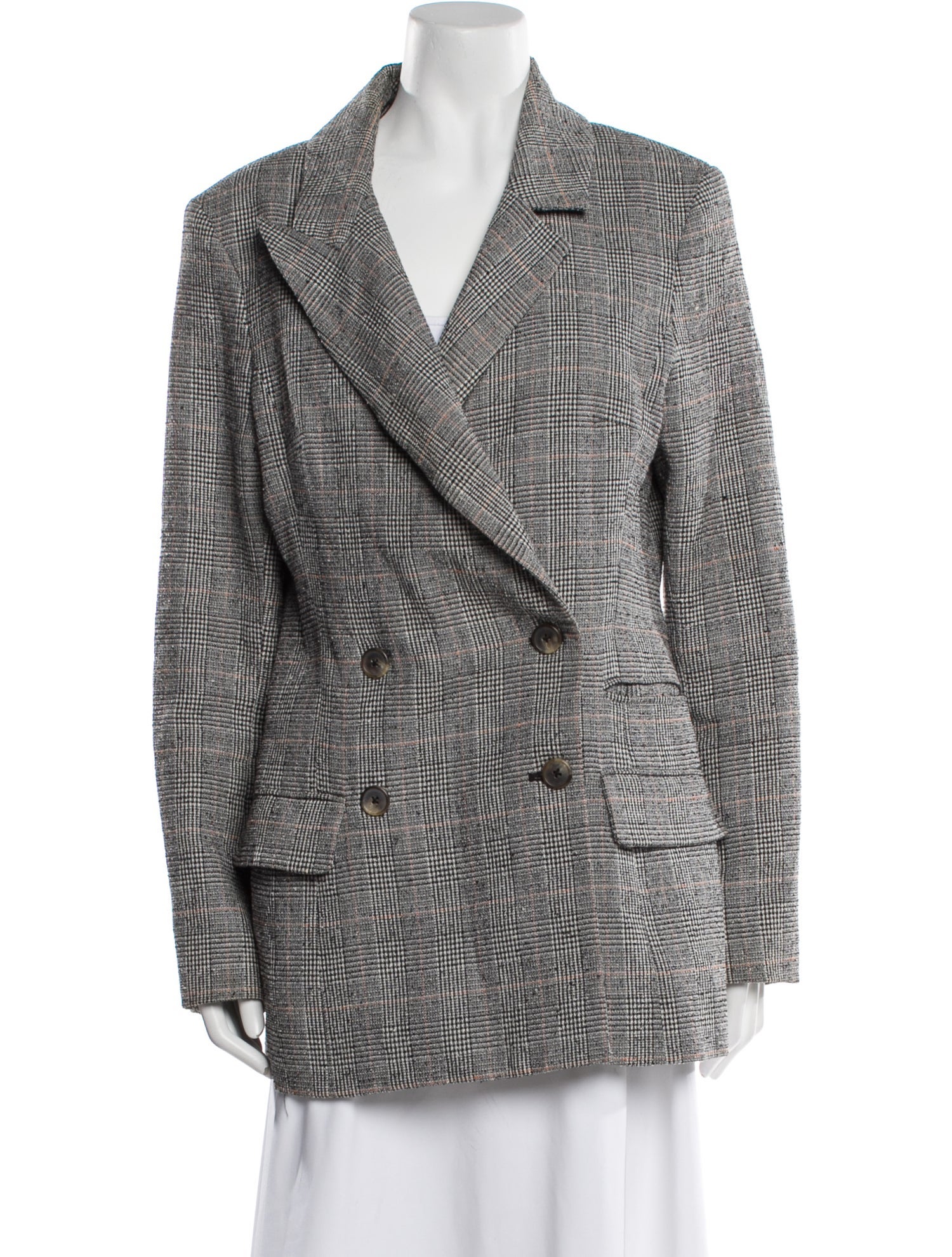 By Any Other Name Plaid Print Blazer