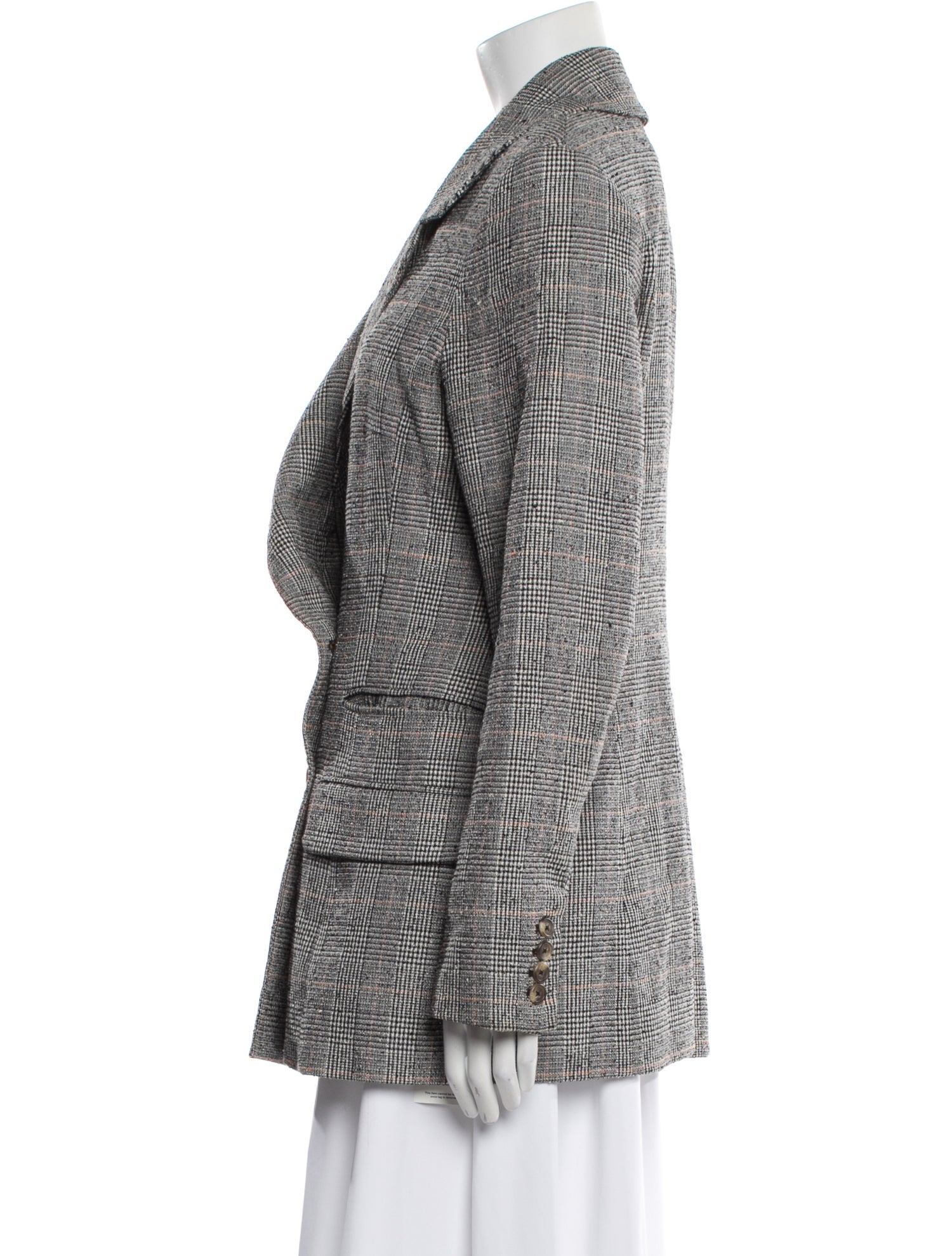 By Any Other Name Plaid Print Blazer