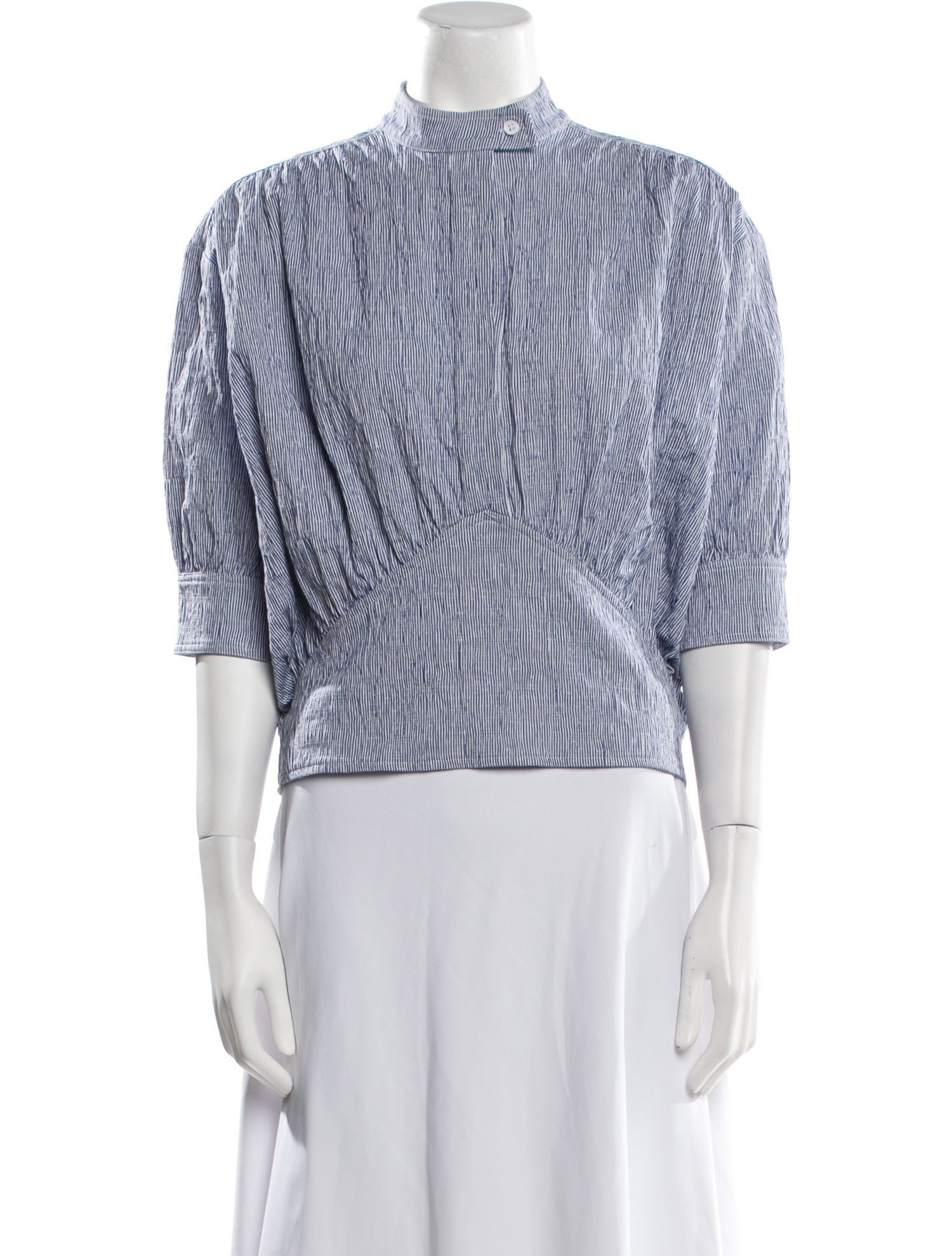 By Any Other Name Striped Mock Neck Crop Top