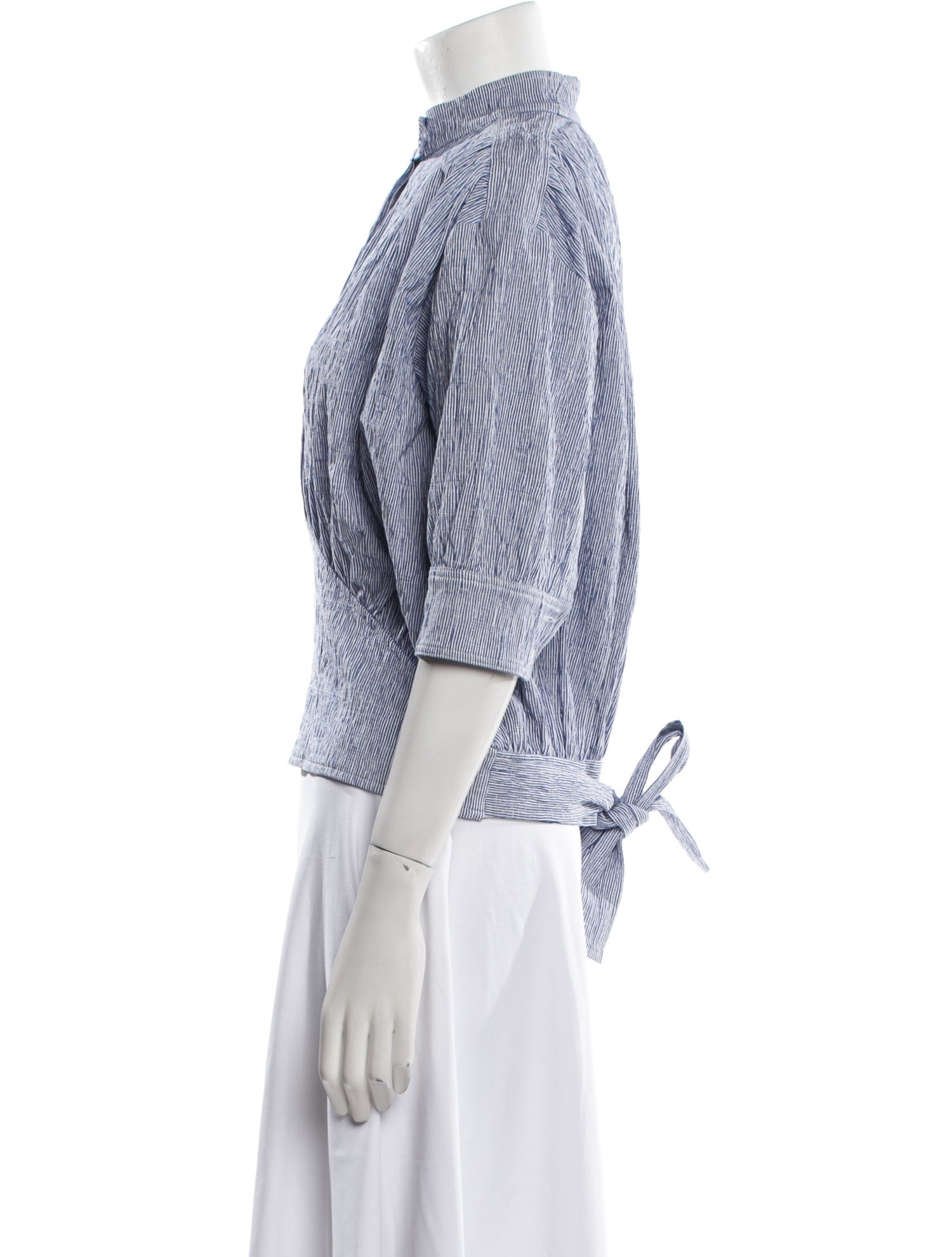 By Any Other Name Striped Mock Neck Crop Top