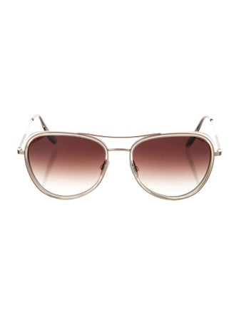 Barton Perreira Aviator Gradient Sunglasses