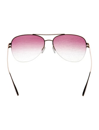 Barton Perreira Aviator Gradient Sunglasses