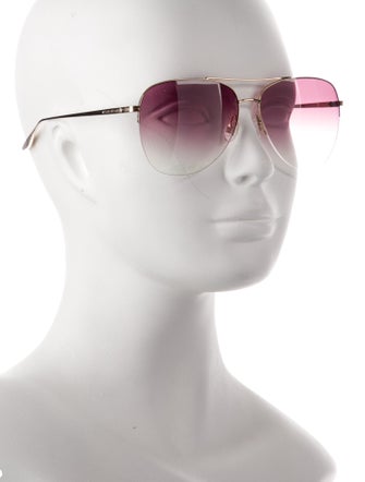 Barton Perreira Aviator Gradient Sunglasses