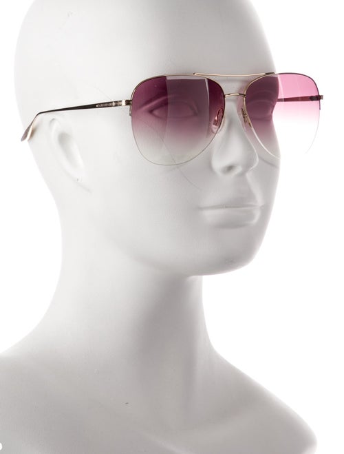 Barton Perreira Aviator Gradient Sunglasses
