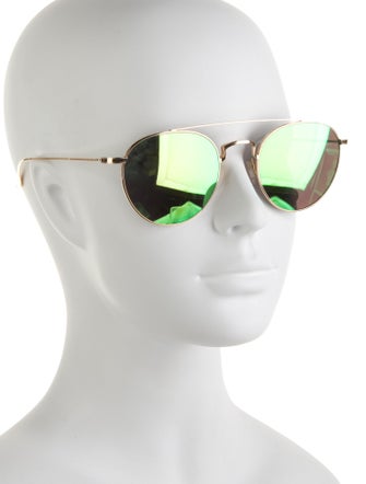 Barton Perreira Round Mirrored Sunglasses