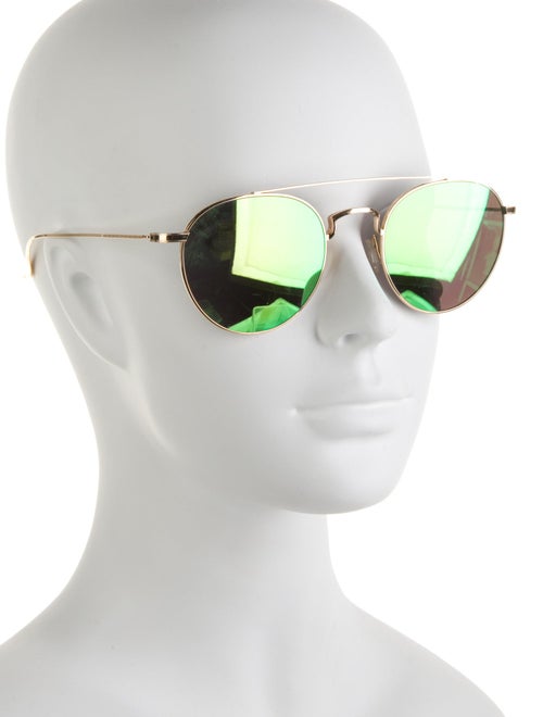 Barton Perreira Round Mirrored Sunglasses