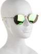 Barton Perreira Round Mirrored Sunglasses