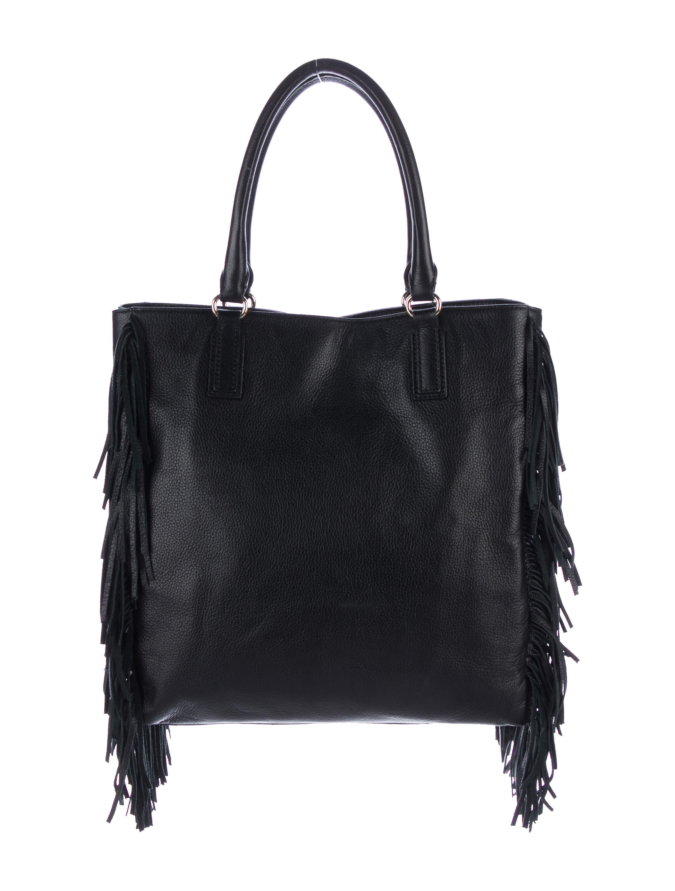 Barney's Leather Fringe Tote Handbags BAR20521 The RealReal