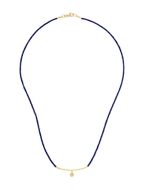 Barbara Heinrich Studio 18K Diamond & Lapis Bar Necklace