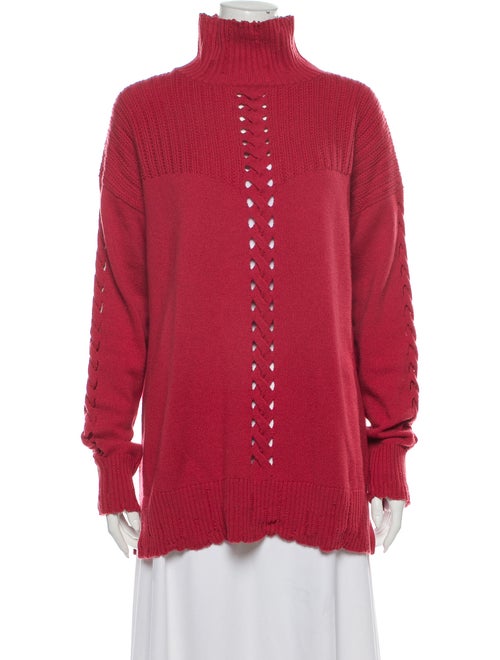 Barrie Cashmere Turtleneck Sweater Red