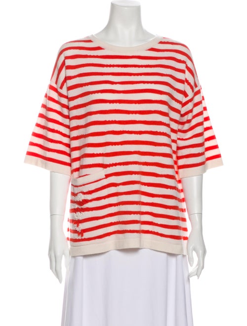 Barrie Cashmere Striped Sweater Orange