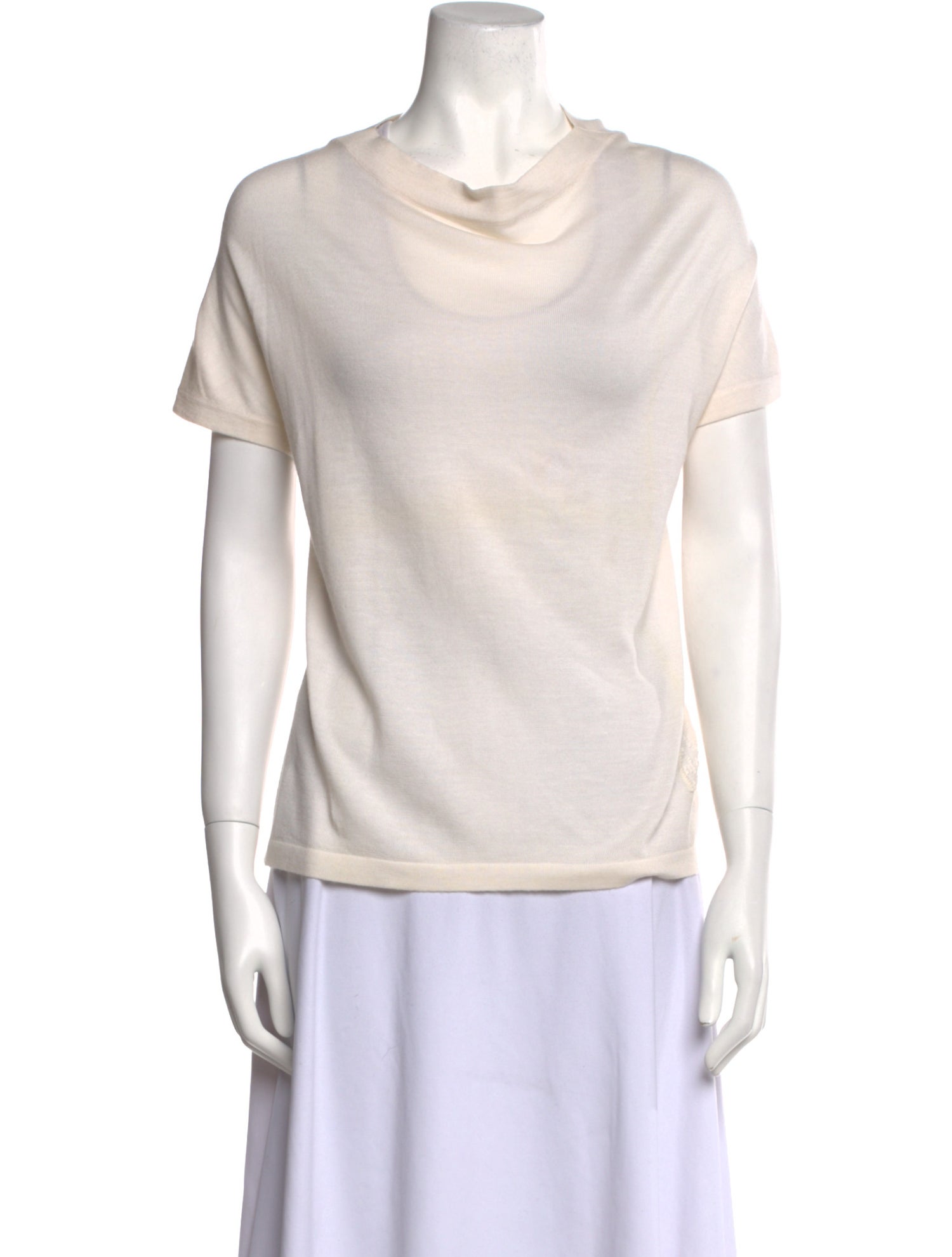 Barrie Cashmere Cowl Neck T-Shirt