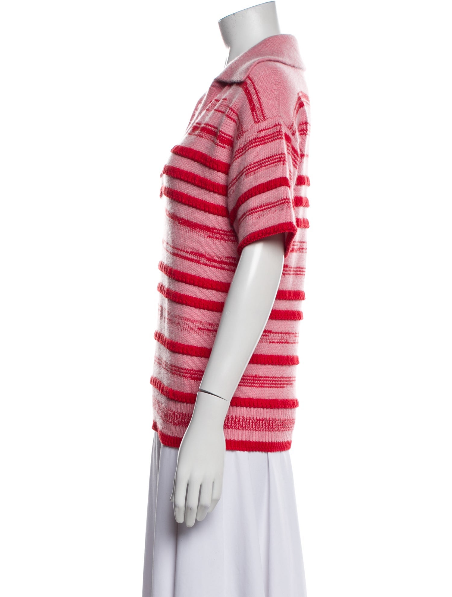 Barrie Striped V-Neck Sweater