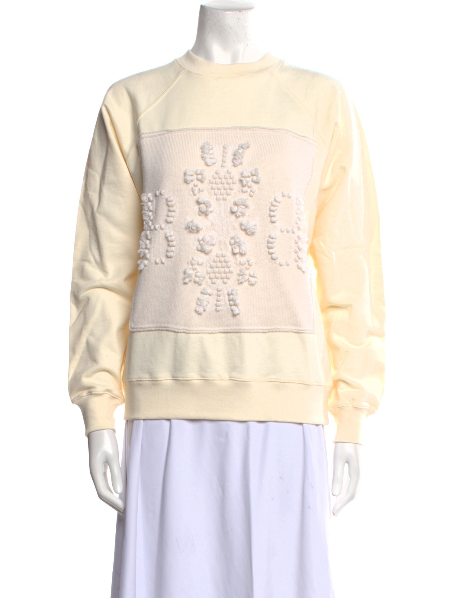 Barrie Patterned Crew Neck Sweatshirt