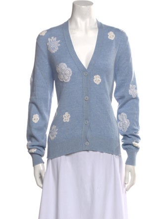 Barrie Cashmere Floral Print Sweater