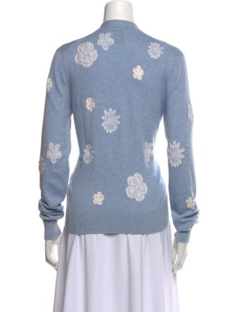Barrie Cashmere Floral Print Sweater