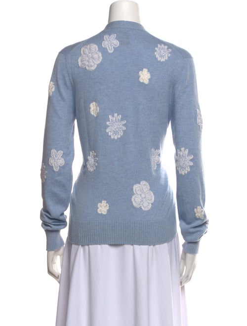 Barrie Cashmere Floral Print Sweater