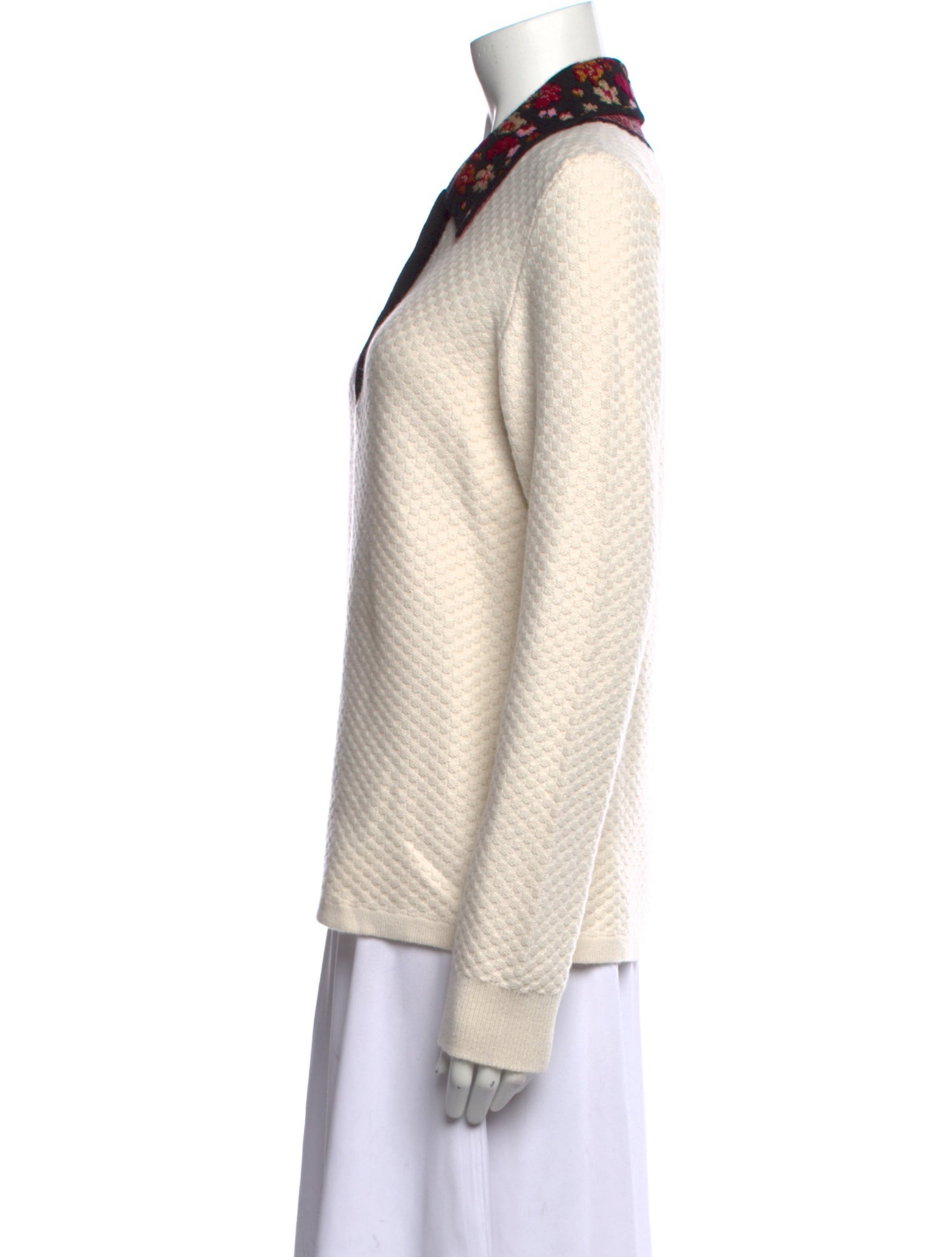 Barrie Cashmere Floral Print Sweater w/ Tags