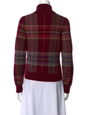 Barrie Lambswool Plaid Print Sweater