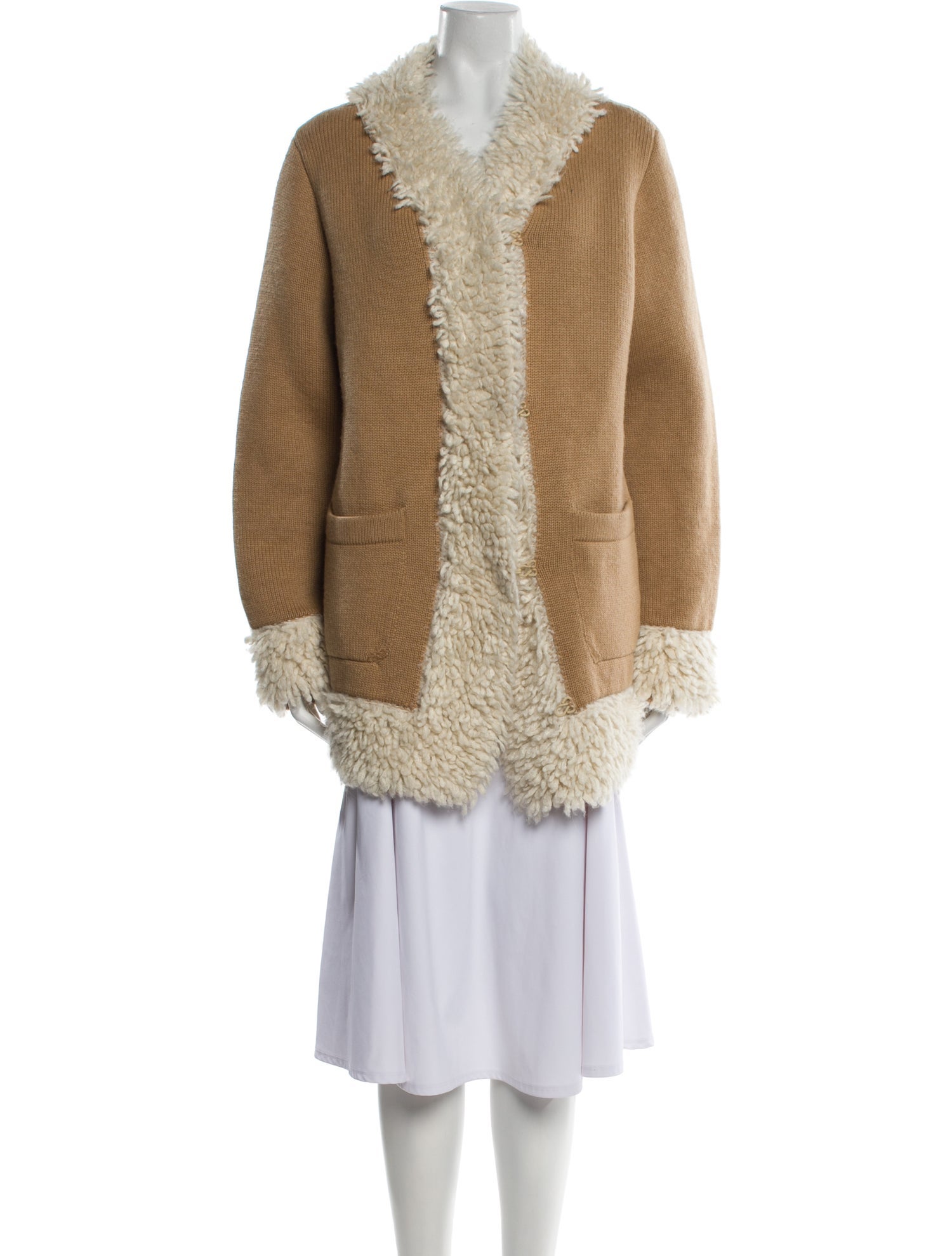 Barrie Cashmere Faux Fur Jacket