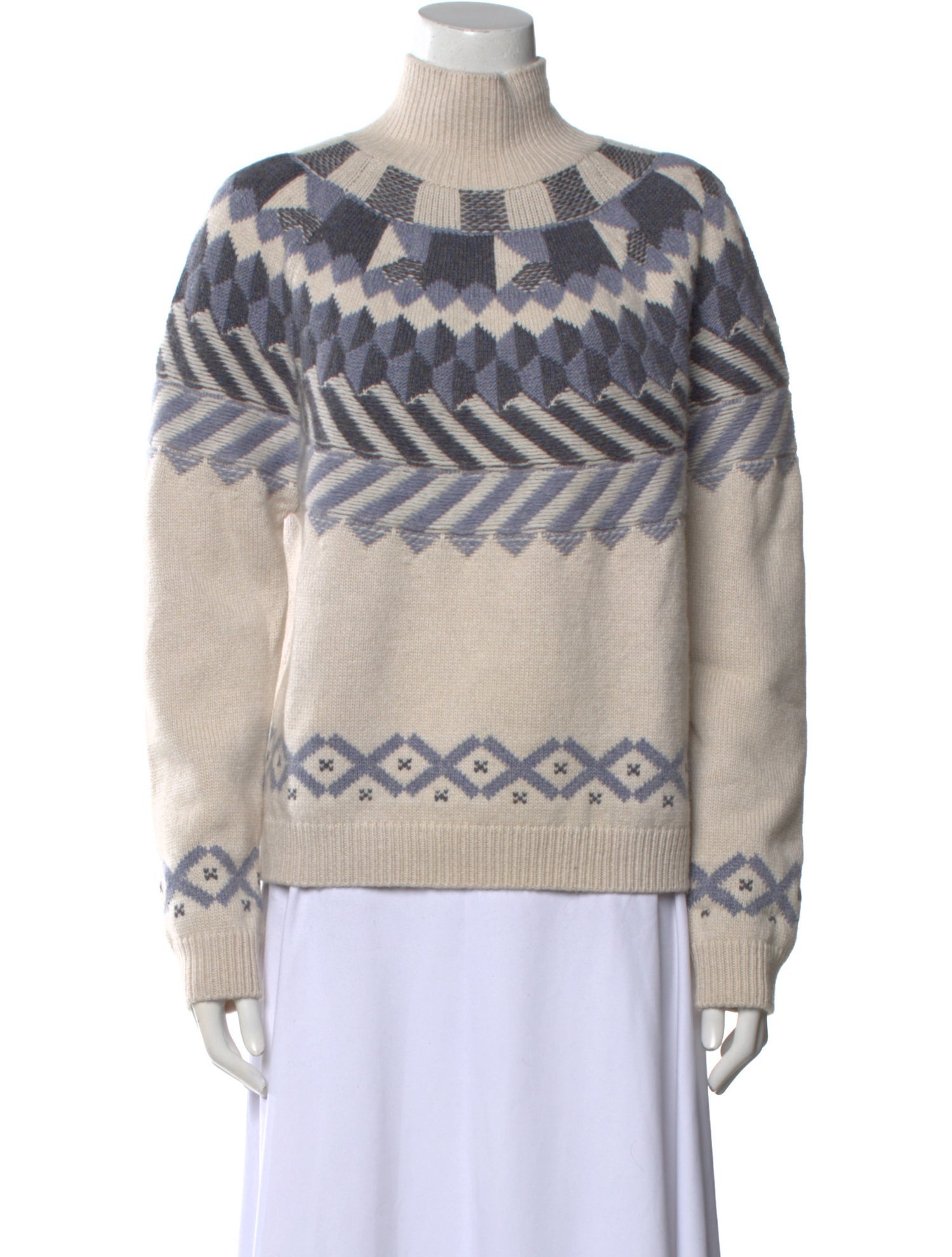 Barrie Printed Turtleneck Sweater