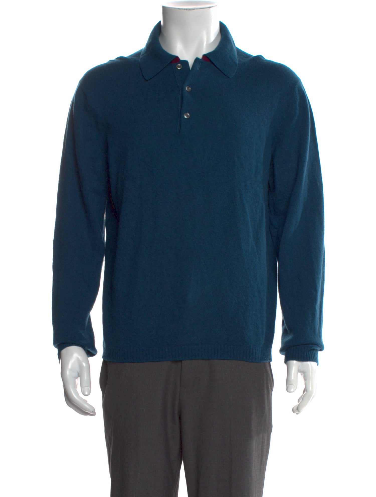 Barrie Wool Collar Polo Sweater