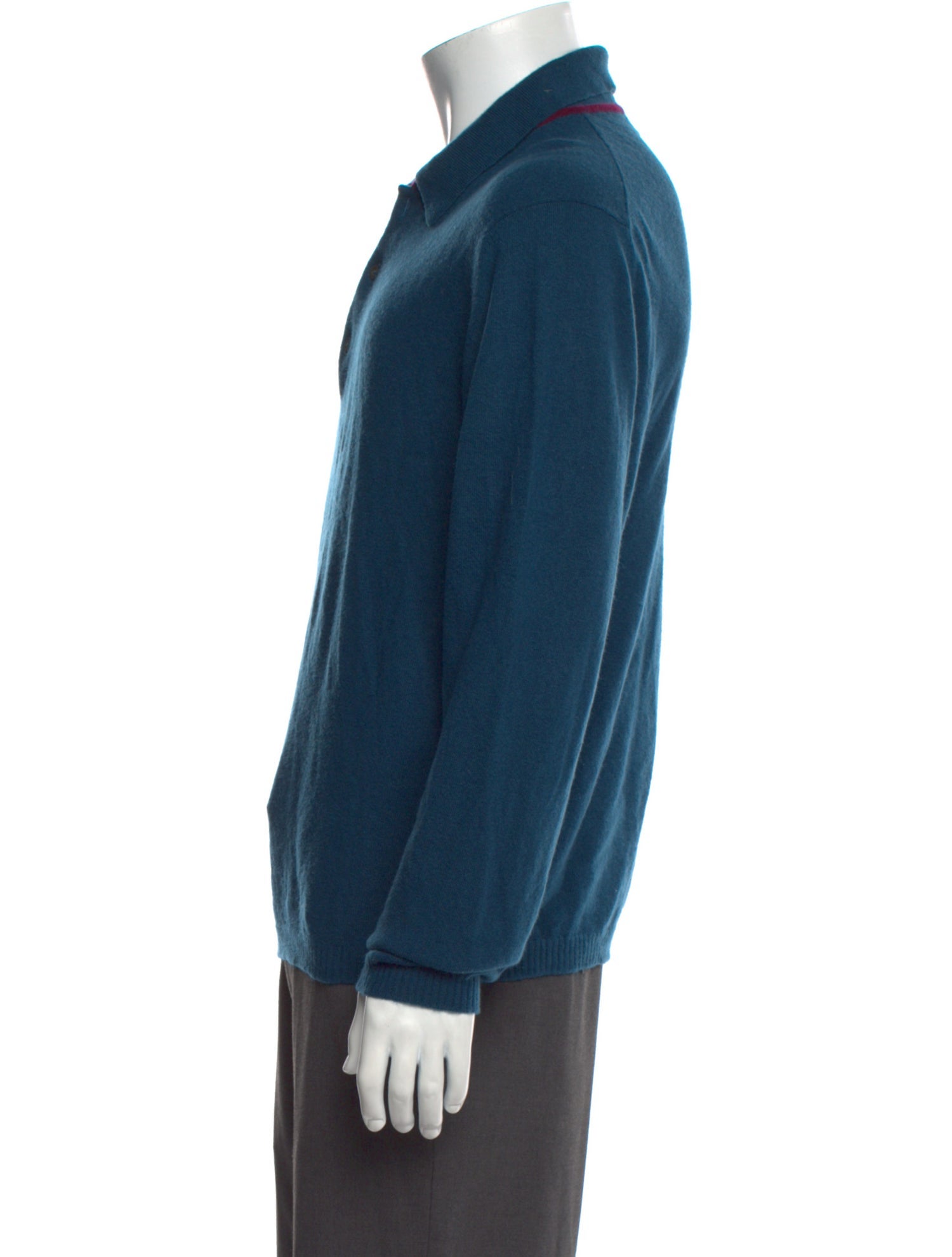Barrie Wool Collar Polo Sweater
