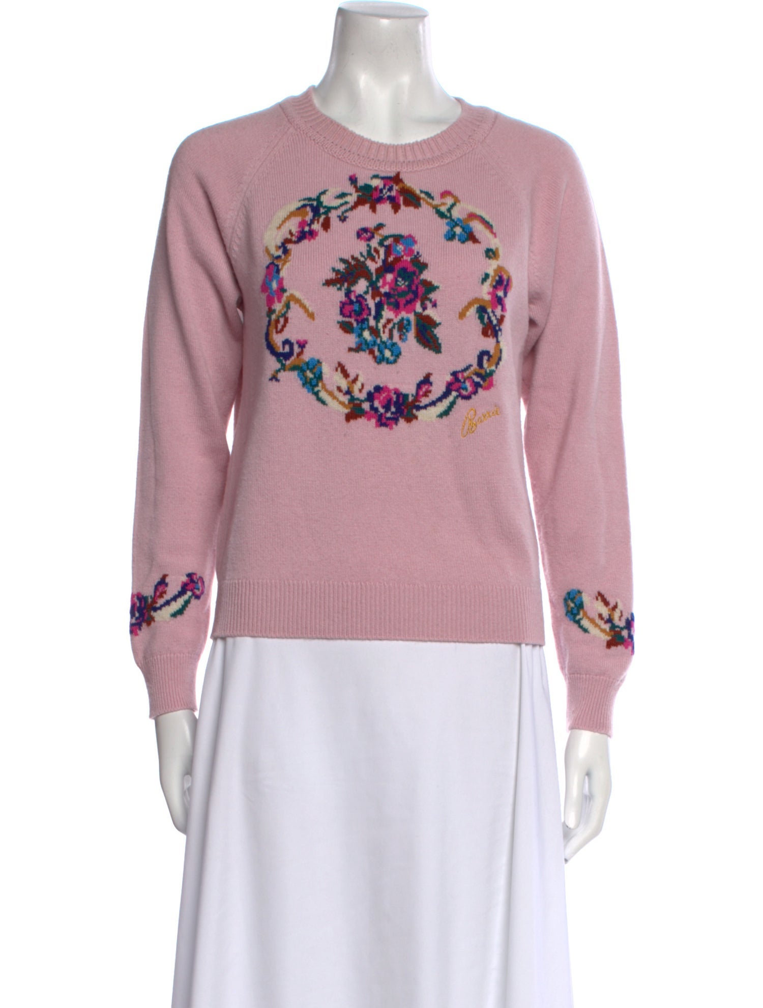 Barrie Cashmere Graphic Print Sweater