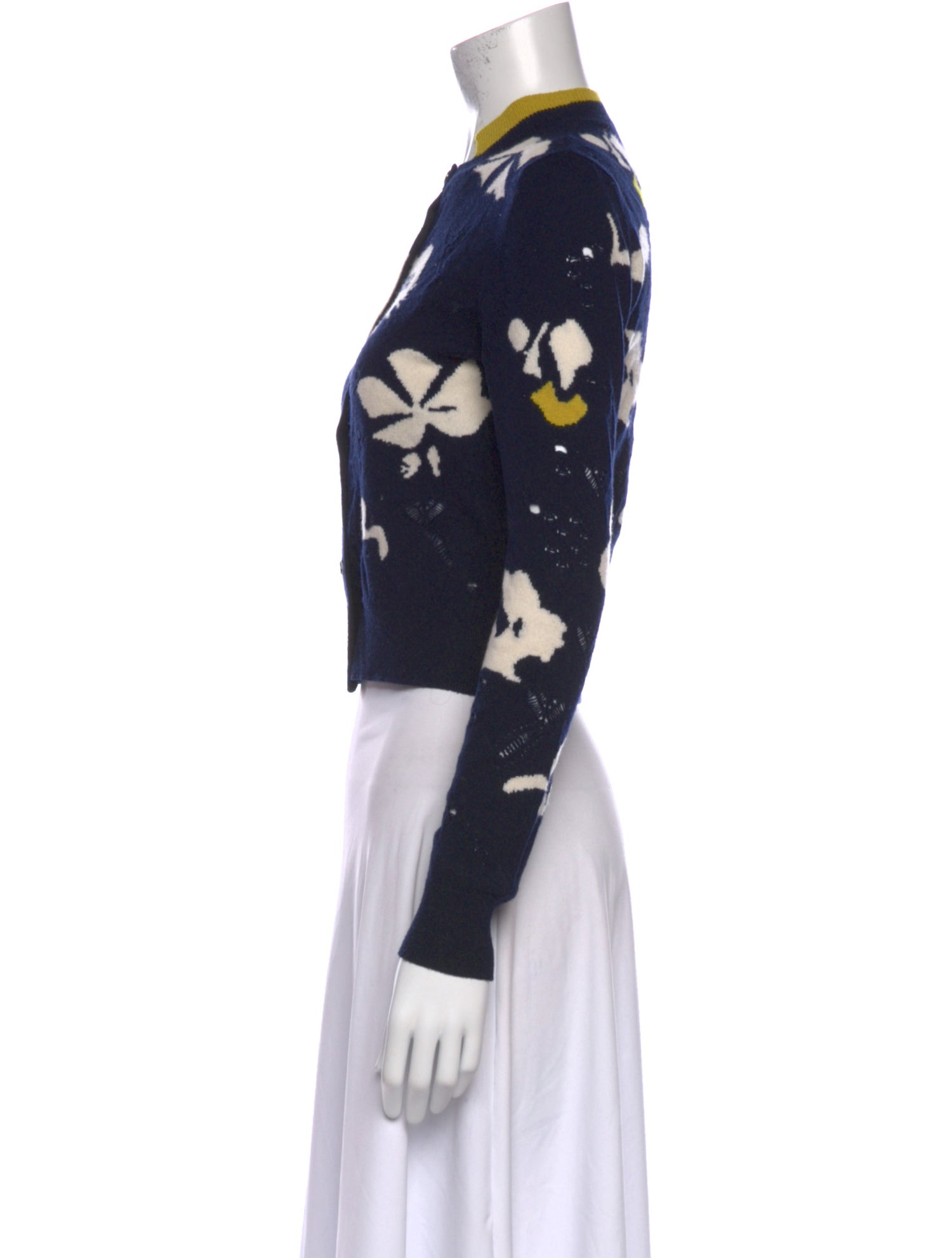 Barrie Cashmere Floral Print Sweater