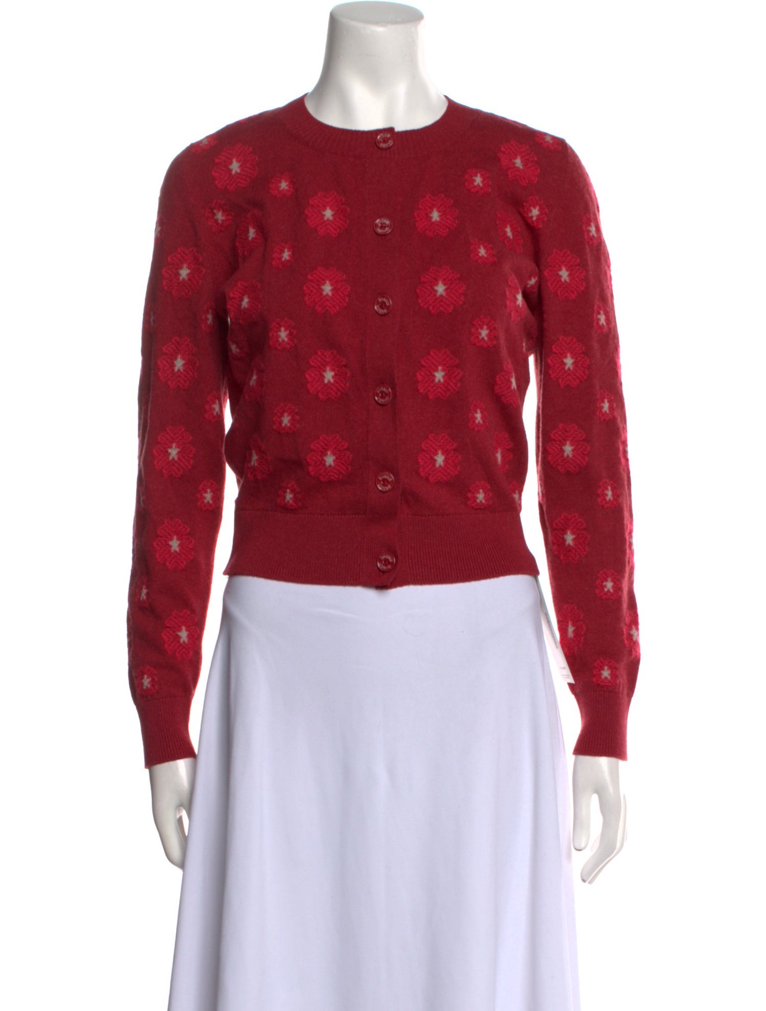 Barrie Printed Crew Neck Sweater