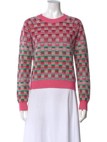 Pre-owned Barrie Cashmere Printed Sweater In Pink