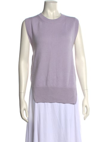 Pre-owned Barrie Cashmere Crew Neck Sweater In Purple