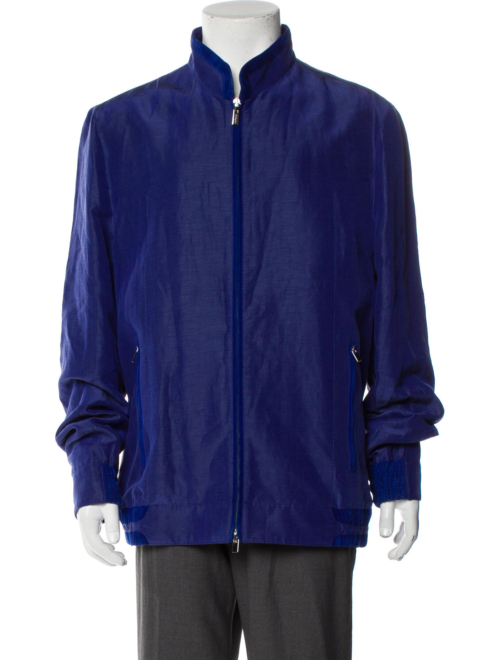 Battaglia Linen Overcoat Blue Outerwear, Clothing BAT22555 The