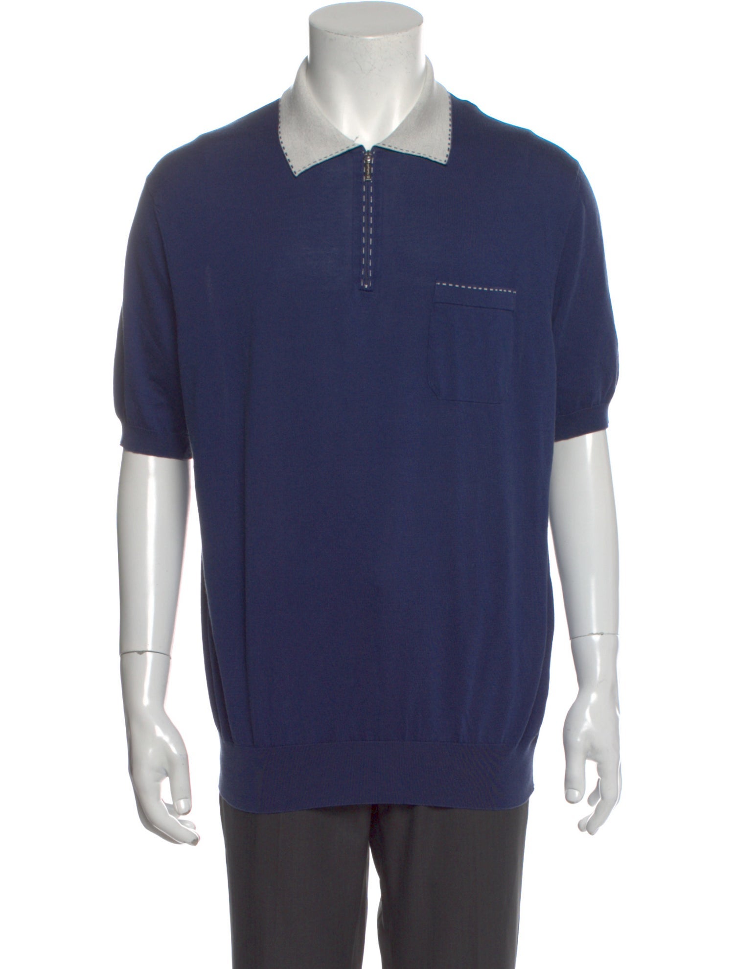 Battaglia Collar Short Sleeve Polo Shirt