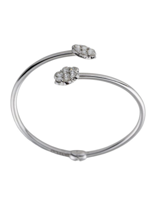 Bayco Jewels 18K Diamond Flower Hinged Bracelet