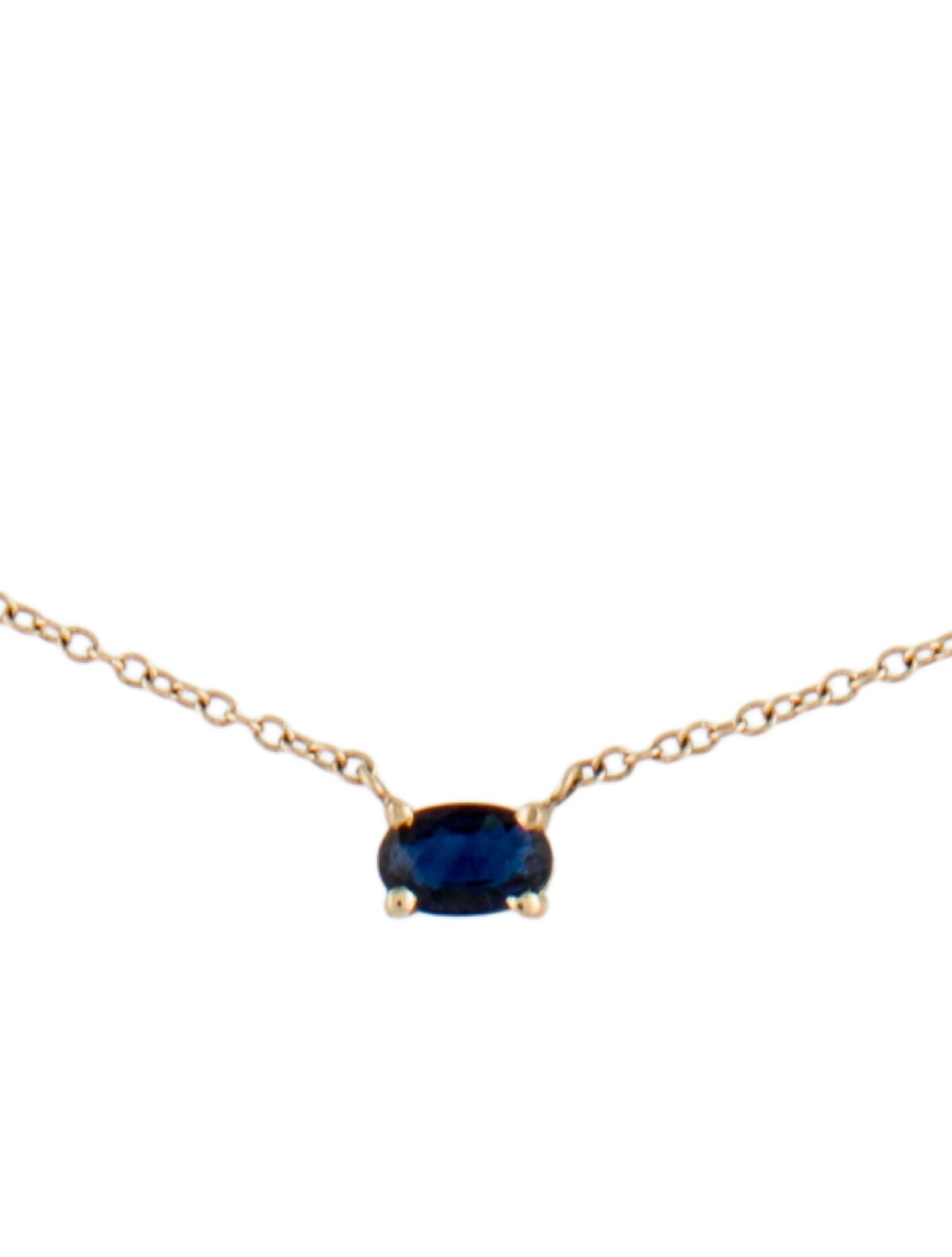 BaYou With Love 14K Sapphire Pendant Necklace