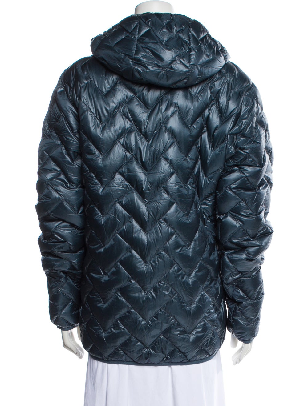 Black Crows Down Jacket Blue Printed With Hood St… - image 3