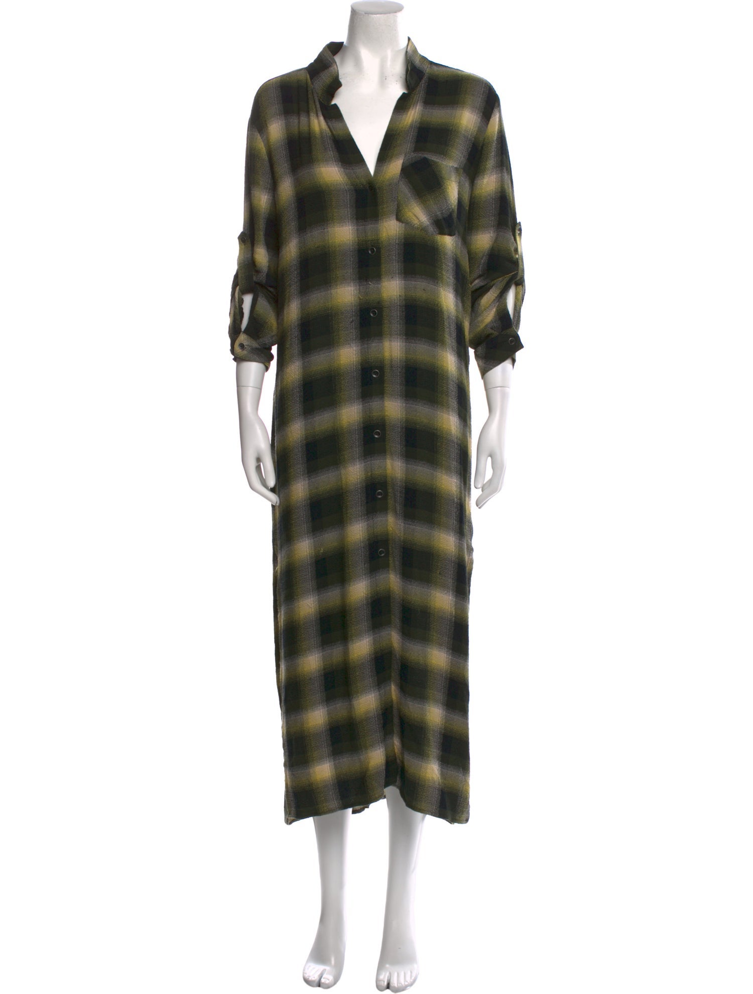 Bella Bicchi Plaid Print Long Dress