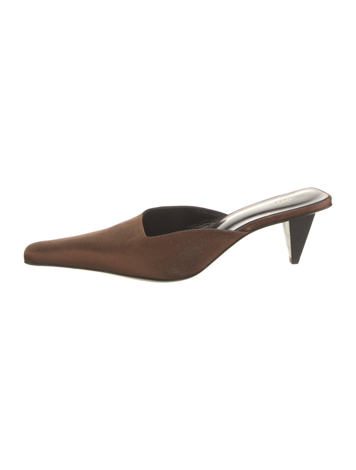 Jude Satin Leather Trim Embellishment Mules