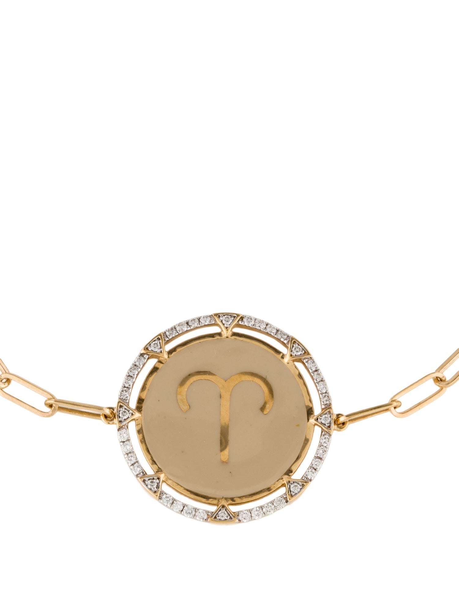 Tryyst 18K Enamel & Diamond "Aries" Zodiac Bracelet