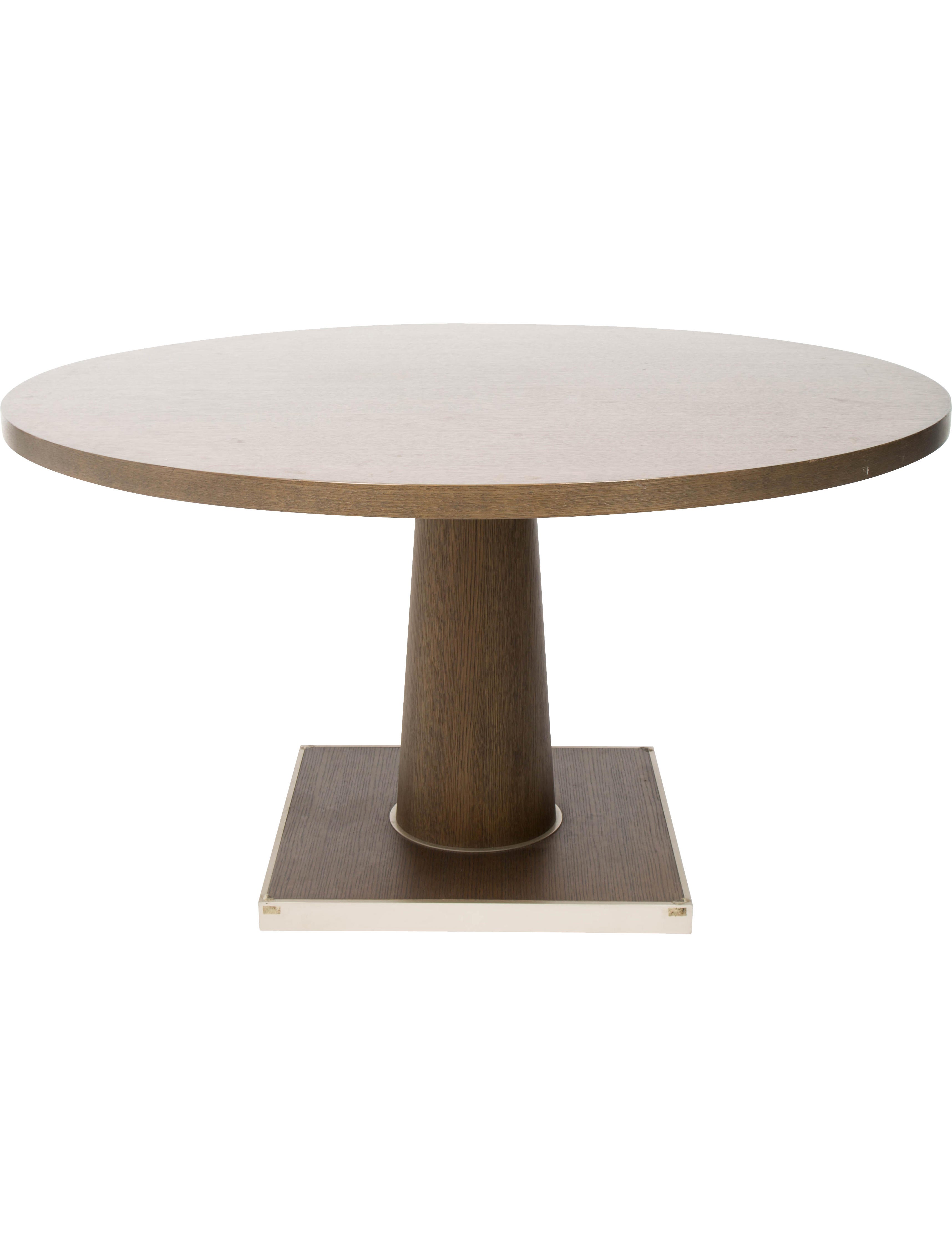 B&B Italia Maxalto Convivio Round Dining Table Brown Tables