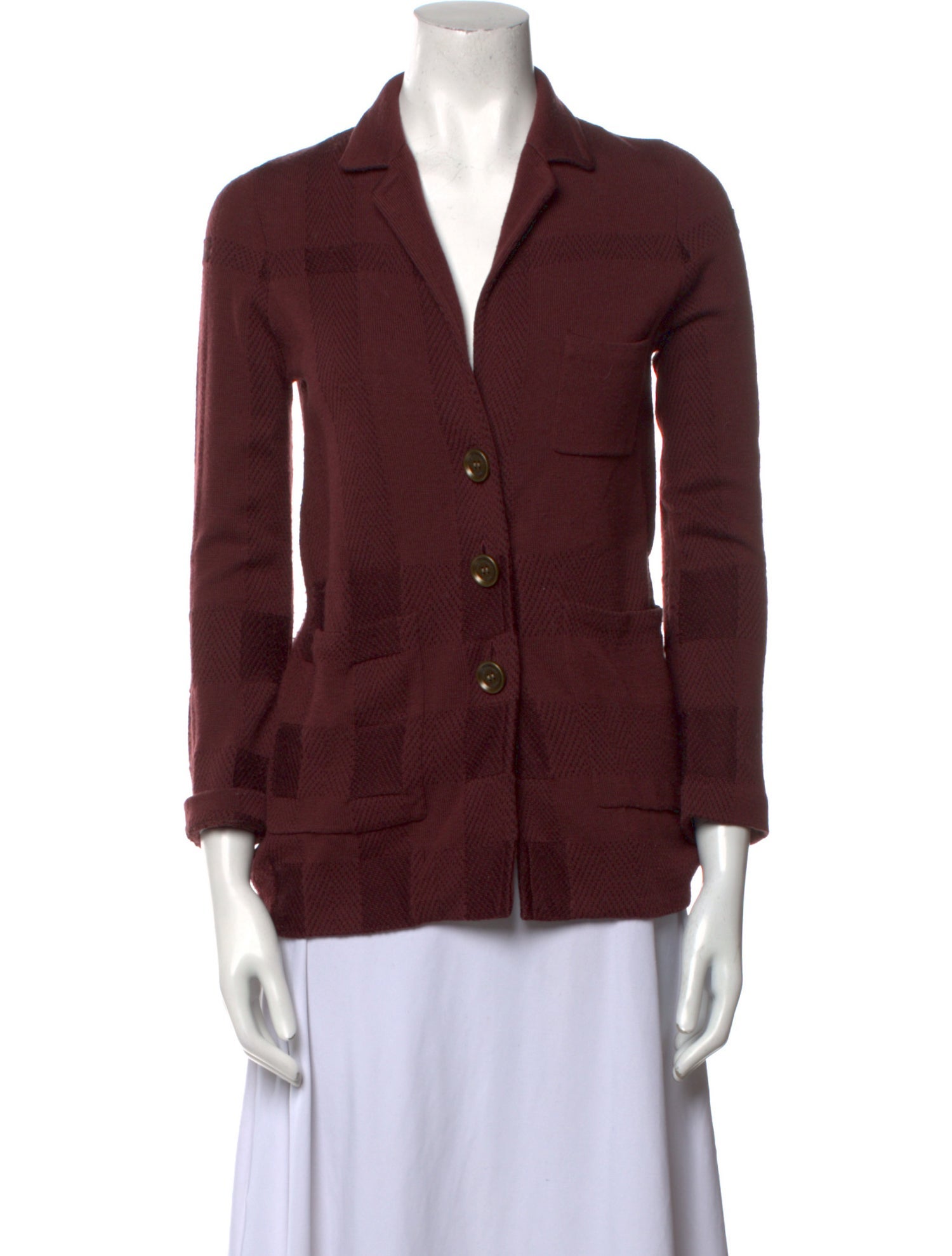 Burberry Brit Merino Wool Collar Cardigan