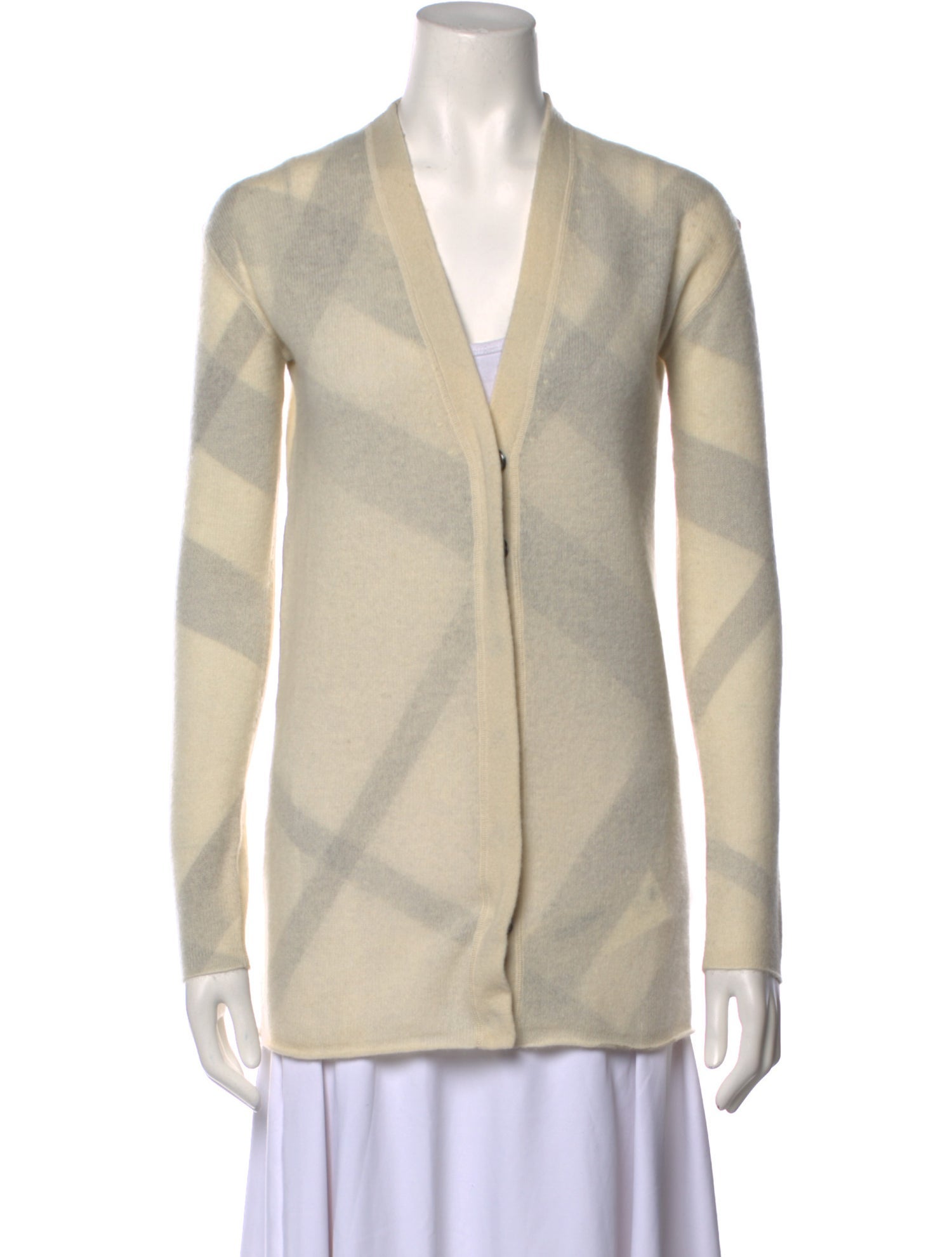 Burberry Brit Wool Plaid Print Sweater