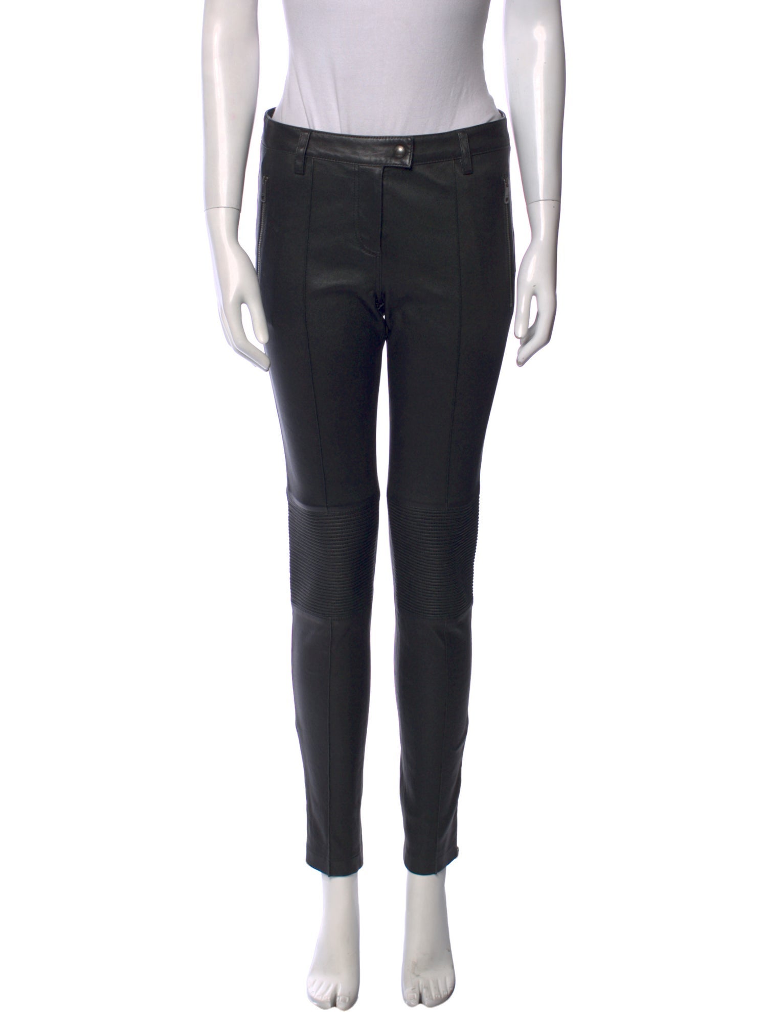 Burberry Brit Lamb Leather Skinny Leg Pants