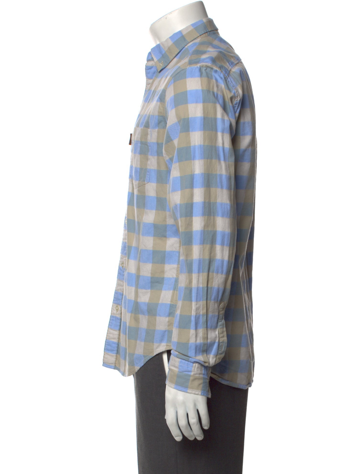 Burberry Brit Plaid Print Long Sleeve Shirt