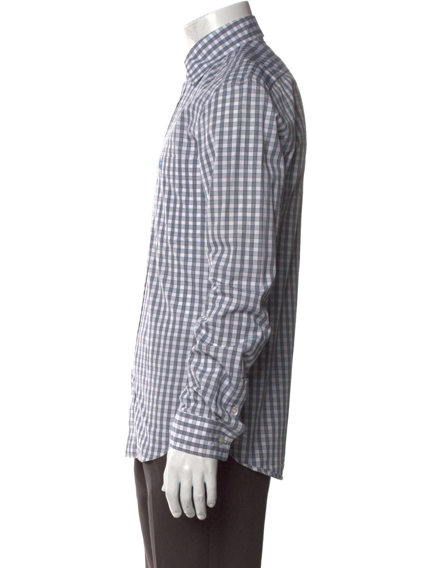 Burberry Brit Plaid Print Long Sleeve Dress Shirt