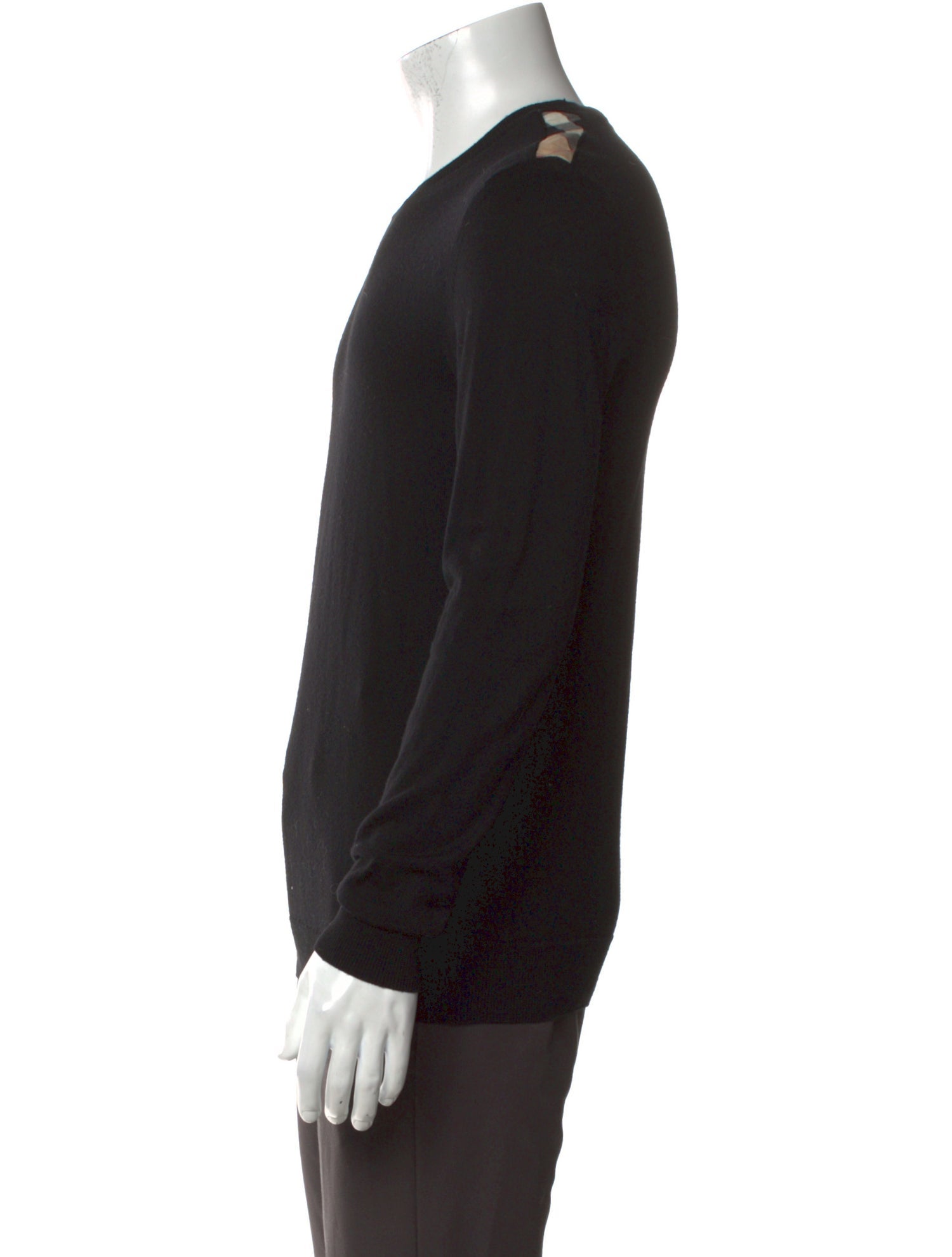 Burberry Brit Smoked Check Pattern Wool Pullover