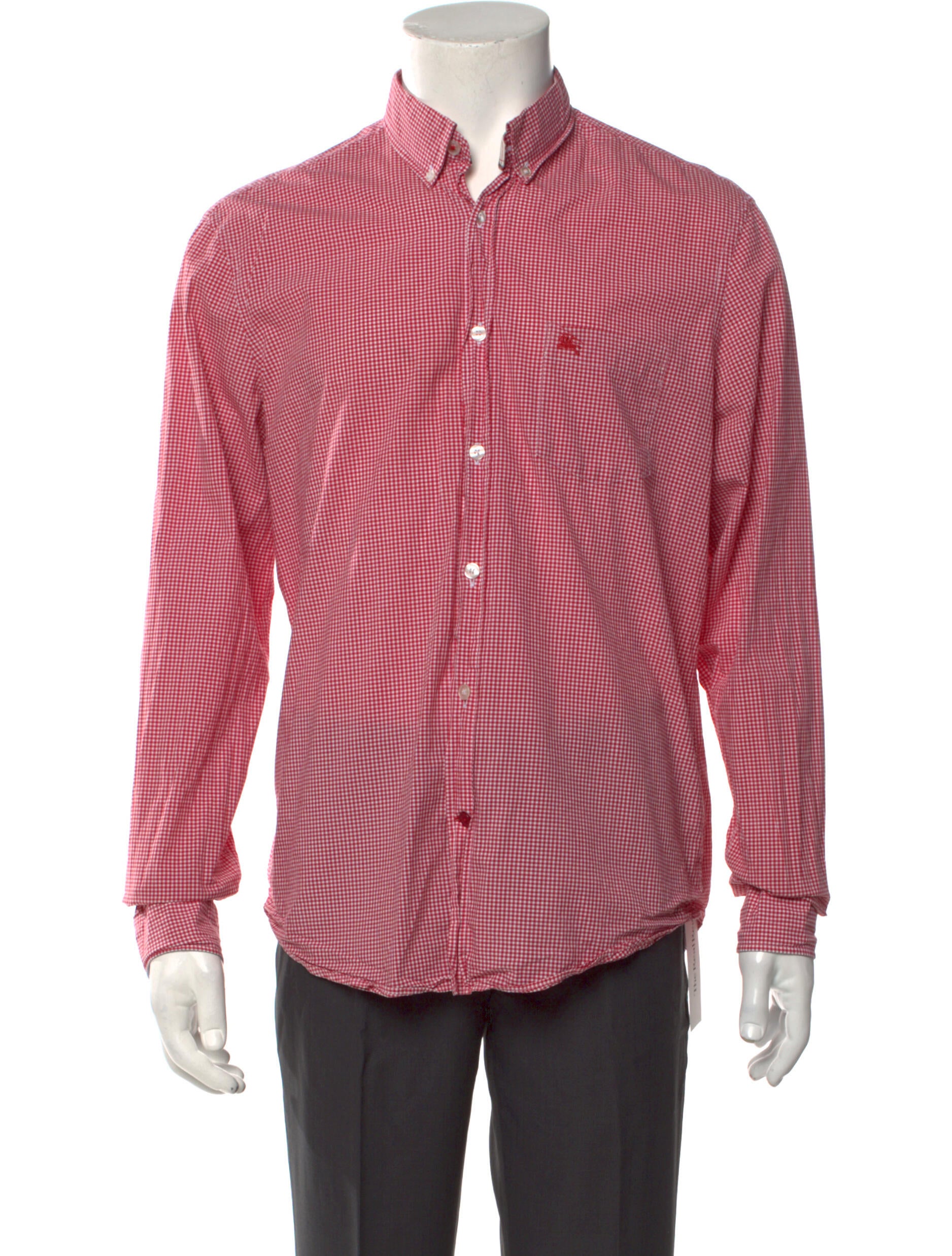 Burberry Brit Plaid Print Long Sleeve Shirt