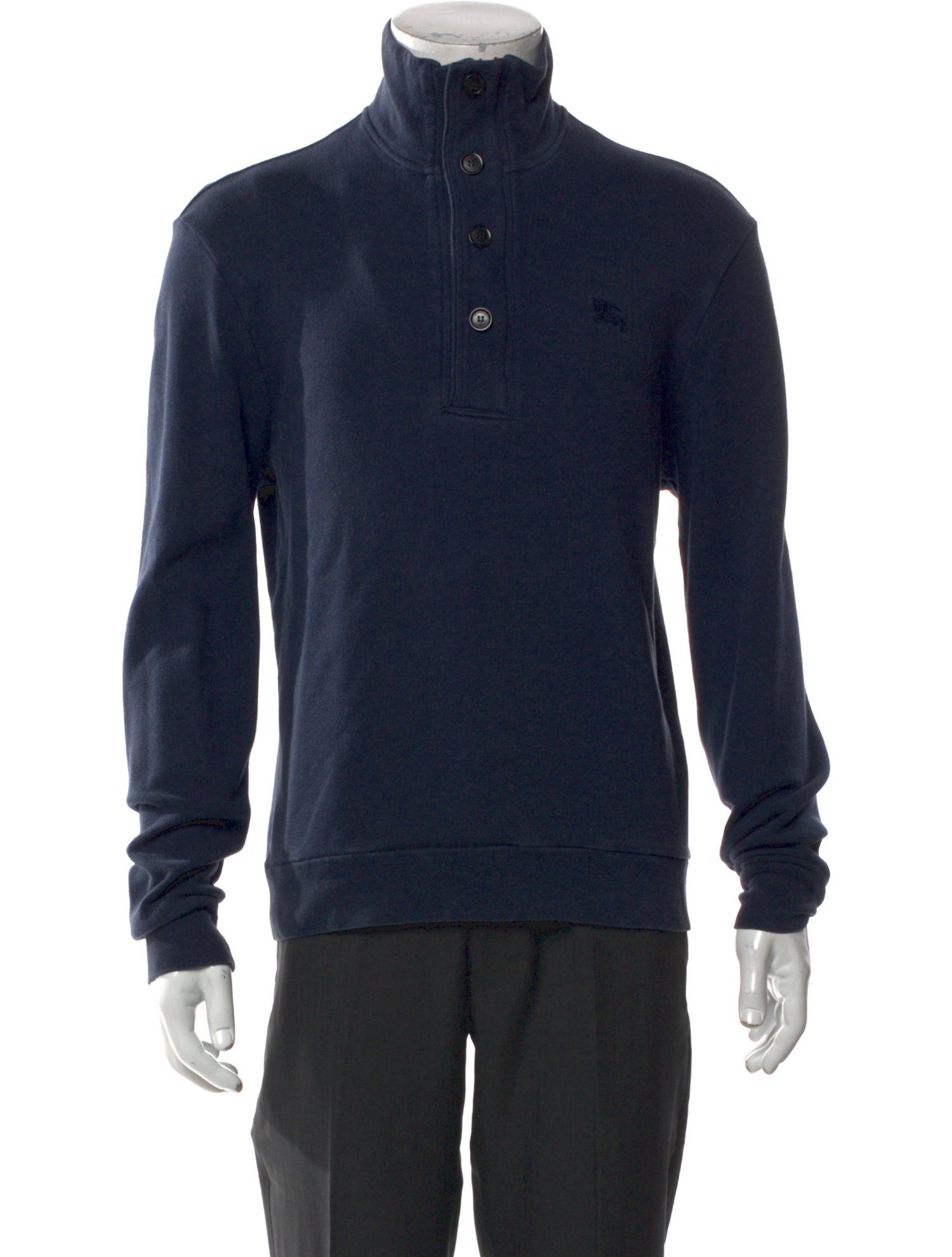 Burberry Brit Super Nova Check Pattern Turtleneck Polo Sweater