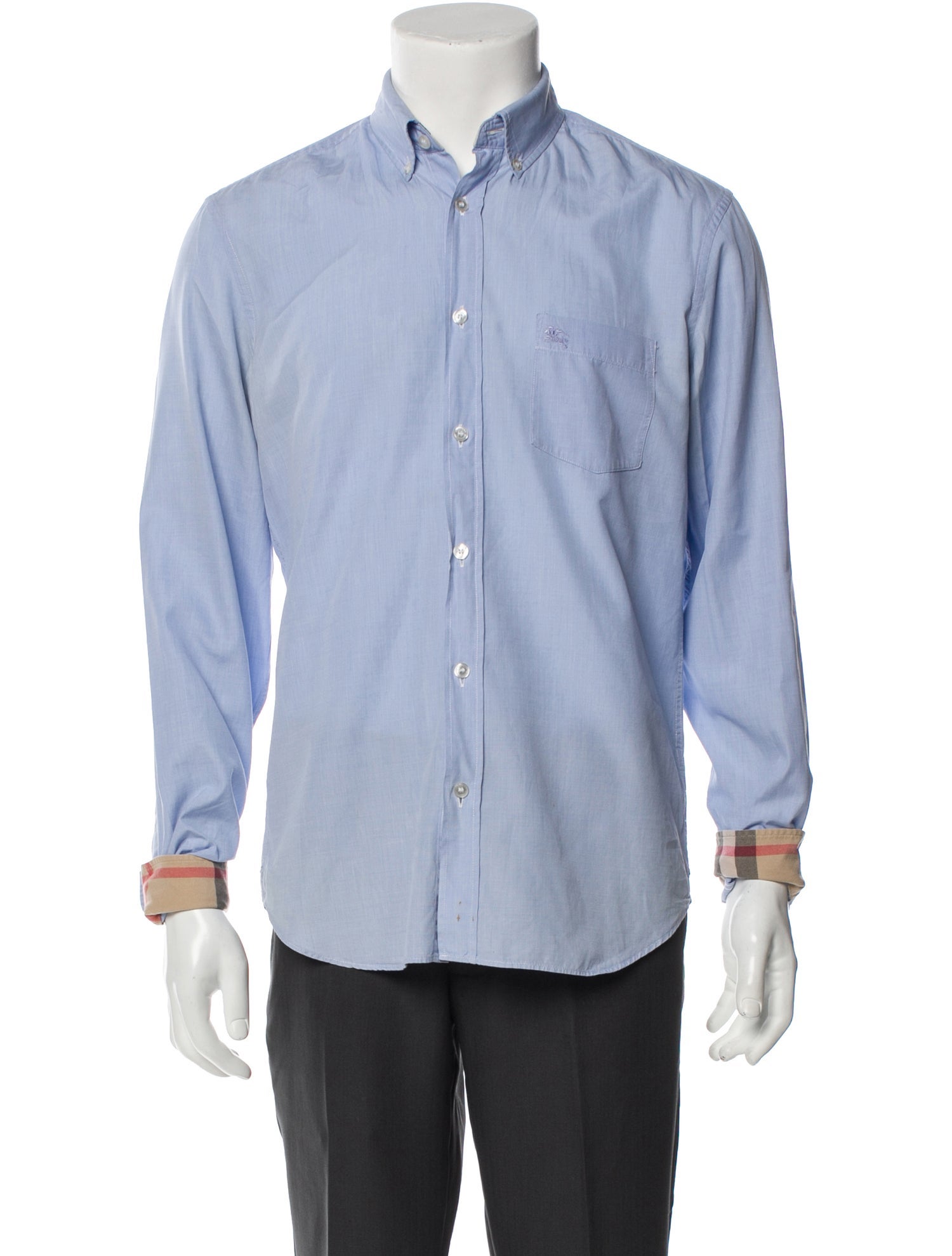 Burberry Brit Nova Check Pattern Long Sleeve Dress Shirt